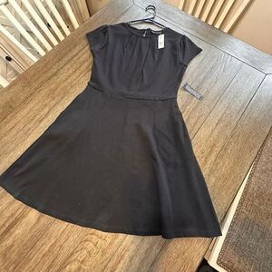 NWT NY & CO Classic Black Fit & Flare Dress Cap Sleeve Cocktail Party Womens M‎